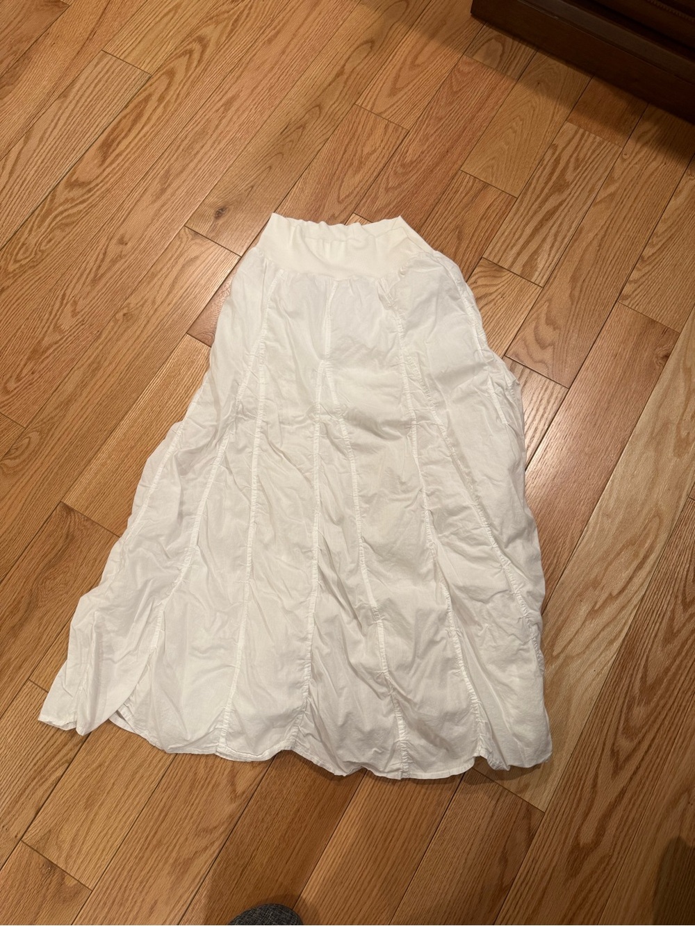 Elan White Tiered Maxi Skirt